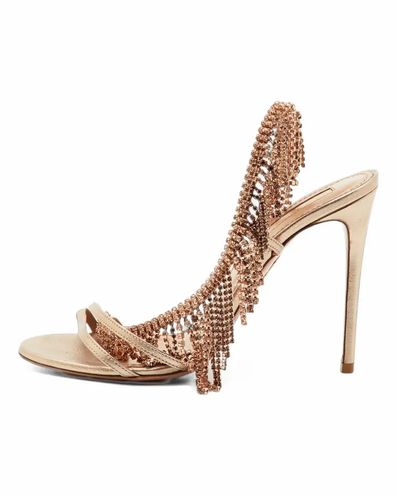 Aquazzura Wild Fringe Sandalen - Gold Gold