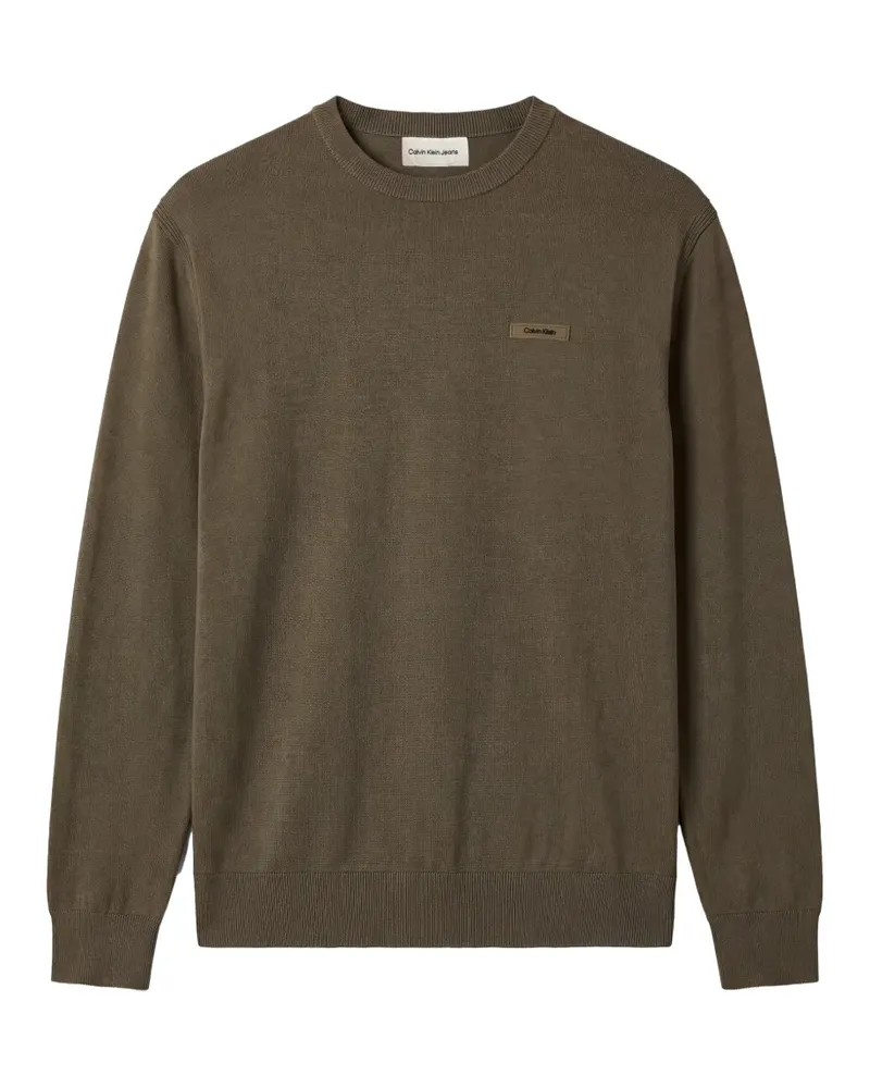 Calvin Klein Pullover mit Logo-Patch - Grün Grün