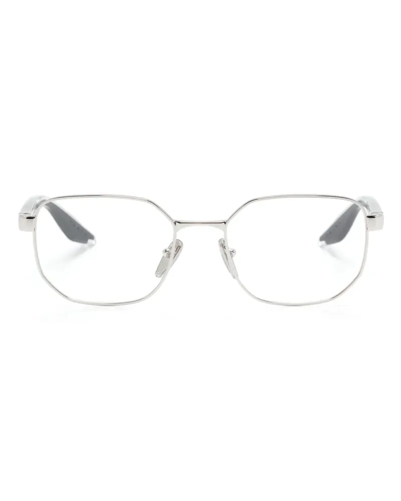 Prada Brille mit geometrischem Gestell - Silber Silber