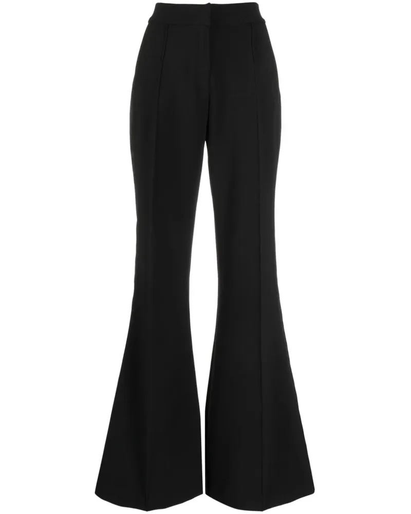 Elie Saab Schlaghose mit Satinverzierung - Schwarz Schwarz