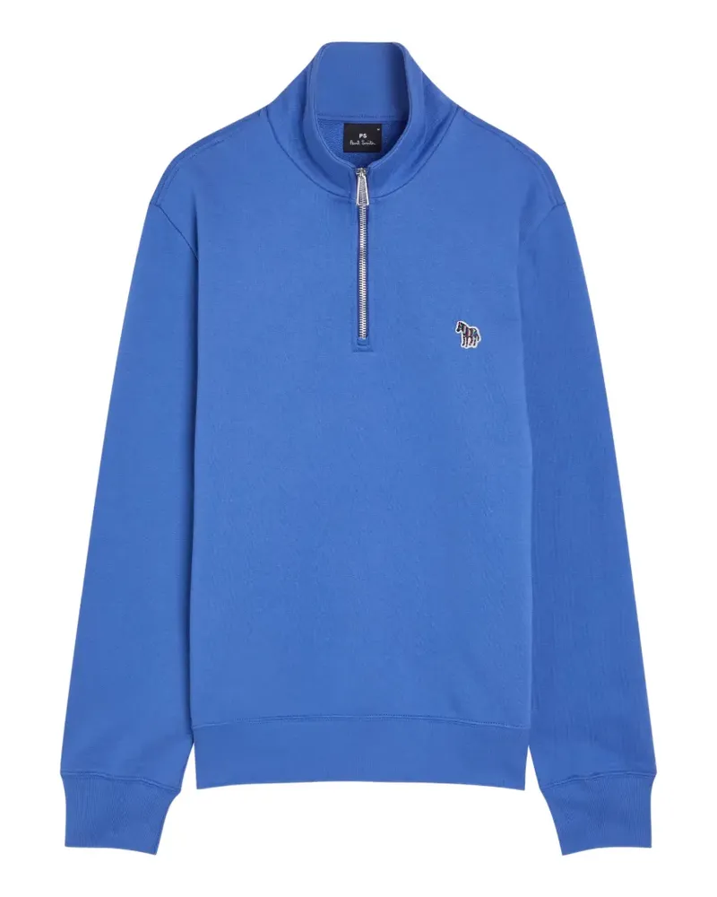 Paul Smith Zebra-logo quarter-zip sweatshirt - Blau Blau
