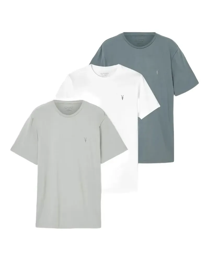 AllSaints Brace T-Shirts mit Logo (3er-Set) - Blau Blau