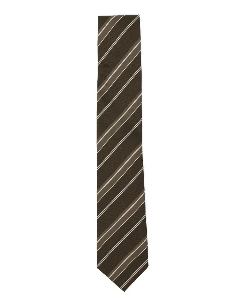 Tom Ford Seidenkrawatte mit diagonalen Streifen - Braun Braun