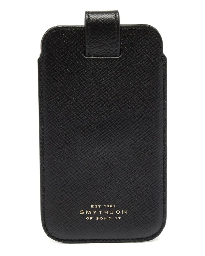 Smythson Handyhülle aus Leder - Schwarz Schwarz