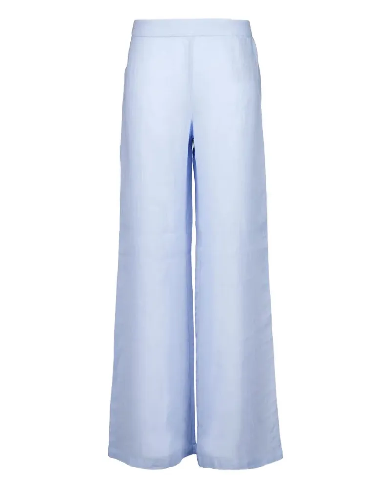 120% Lino Hose mit hohem Bund - Blau Blau