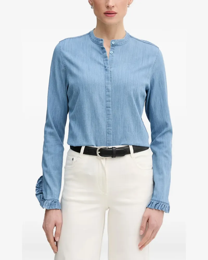 Mos Mosh Mattie ruffled-cuff shirt - Blau Blau