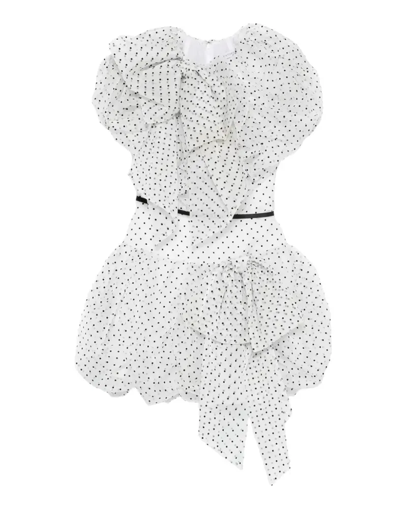 Viktor & Rolf Pumpkin Minikleid mit Polka Dots - Weiß Weiß