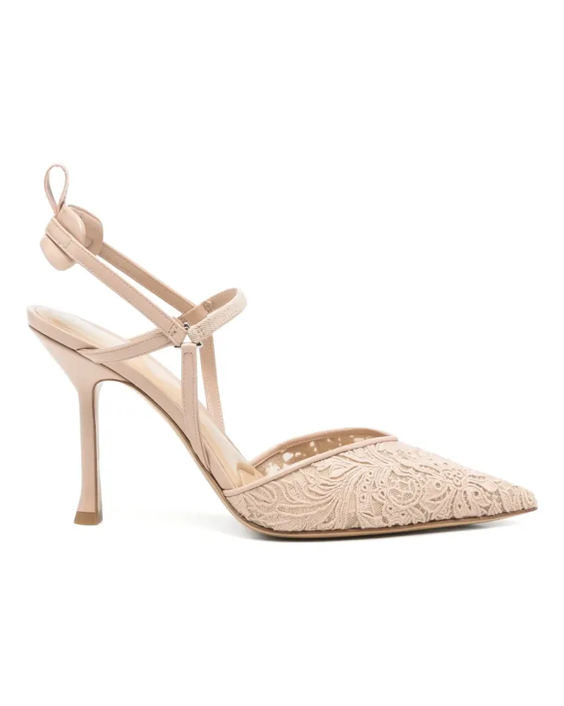 Fendi Very Colibrì Pumps aus Spitze - Nude Nude