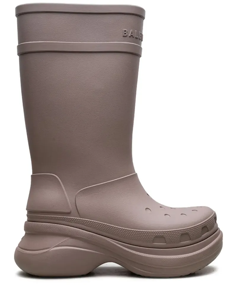 Crocs x Balenciaga Plateau-Stiefel aus Gummi - Nude Nude