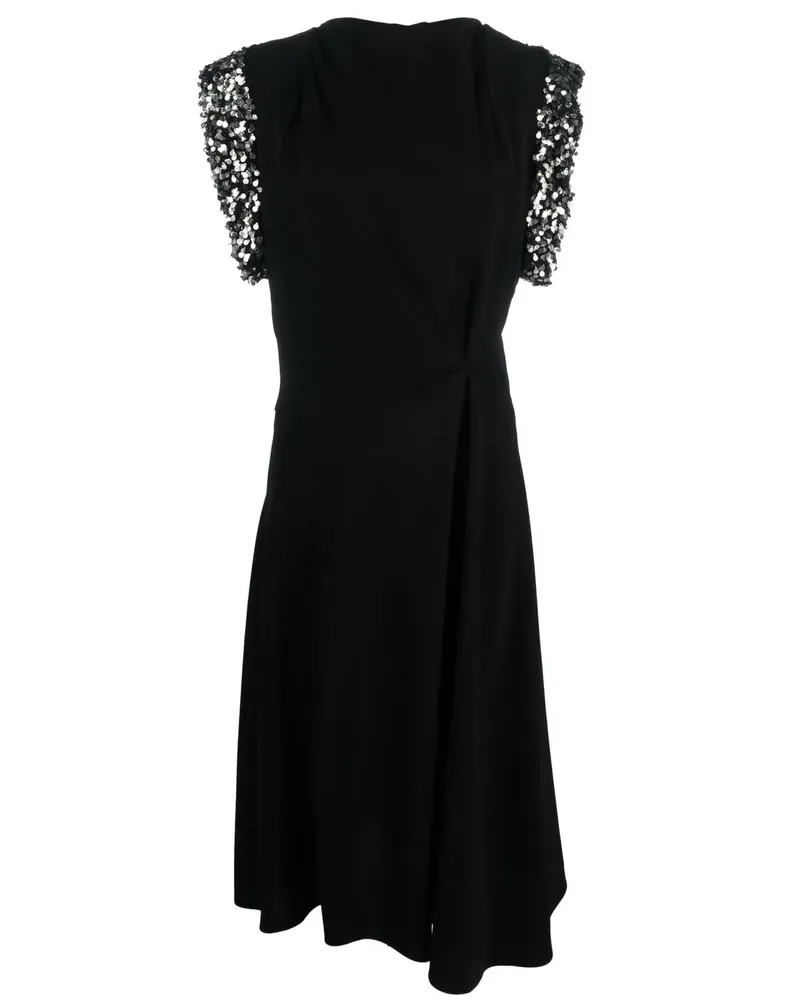 Isabel Marant Leronia Midikleid mit Pailletten - Schwarz Schwarz