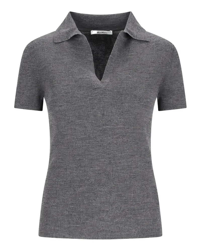 Max Mara V-neck top - Grau Grau