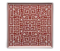 Eckiger 'Labirinto' Teller, 30cm - Rot