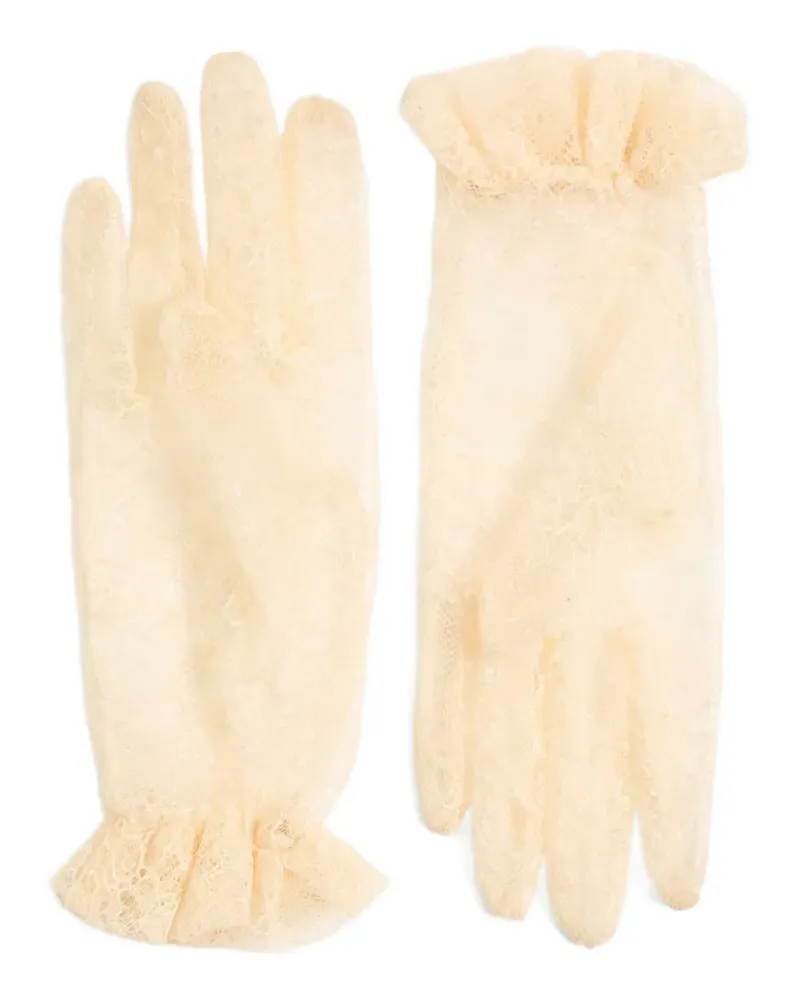 Valentino Garavani Gerüschte Handschuhe aus Spitze - Nude Nude