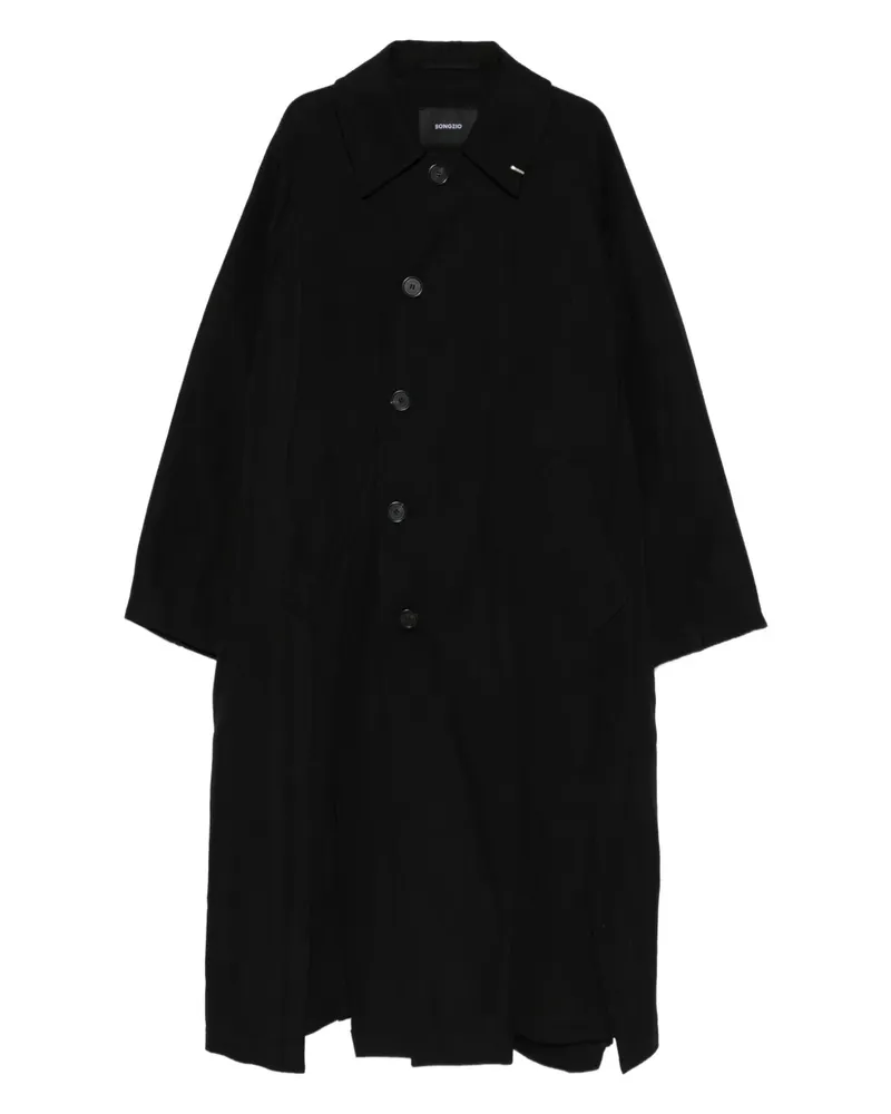 SONGZIO Asymmetrischer Mantel - Schwarz Schwarz