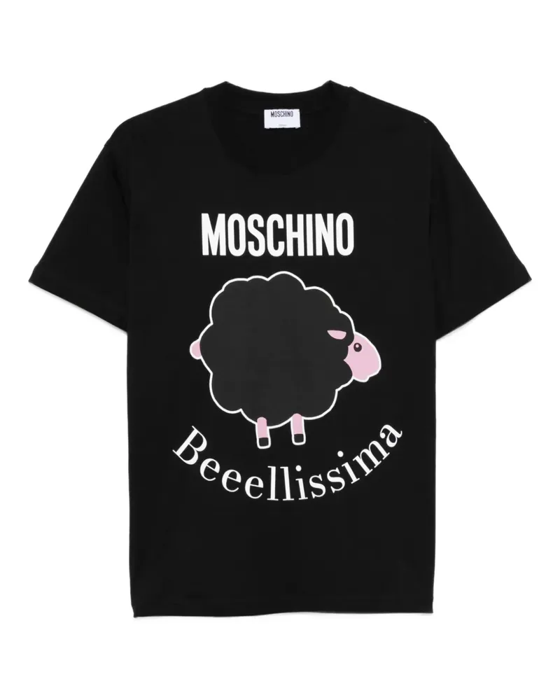 Moschino T-Shirt mit rundem Ausschnitt - Schwarz Schwarz