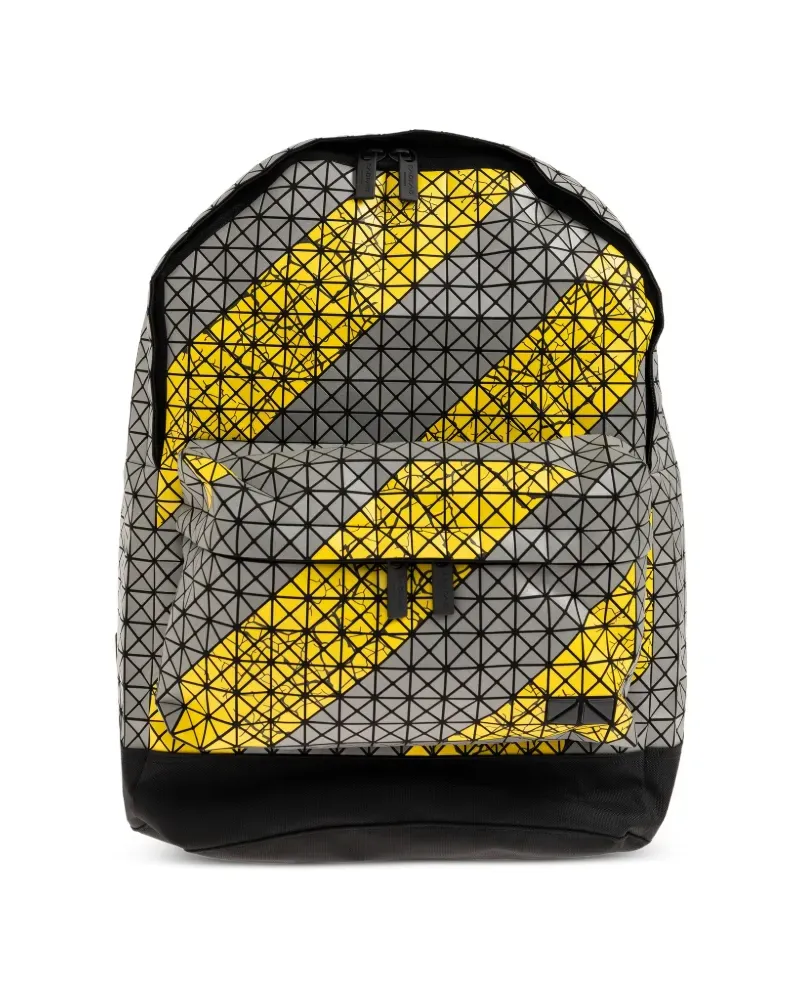 Issey Miyake Daypack Autobahn geometric-print backpack - Grau Grau