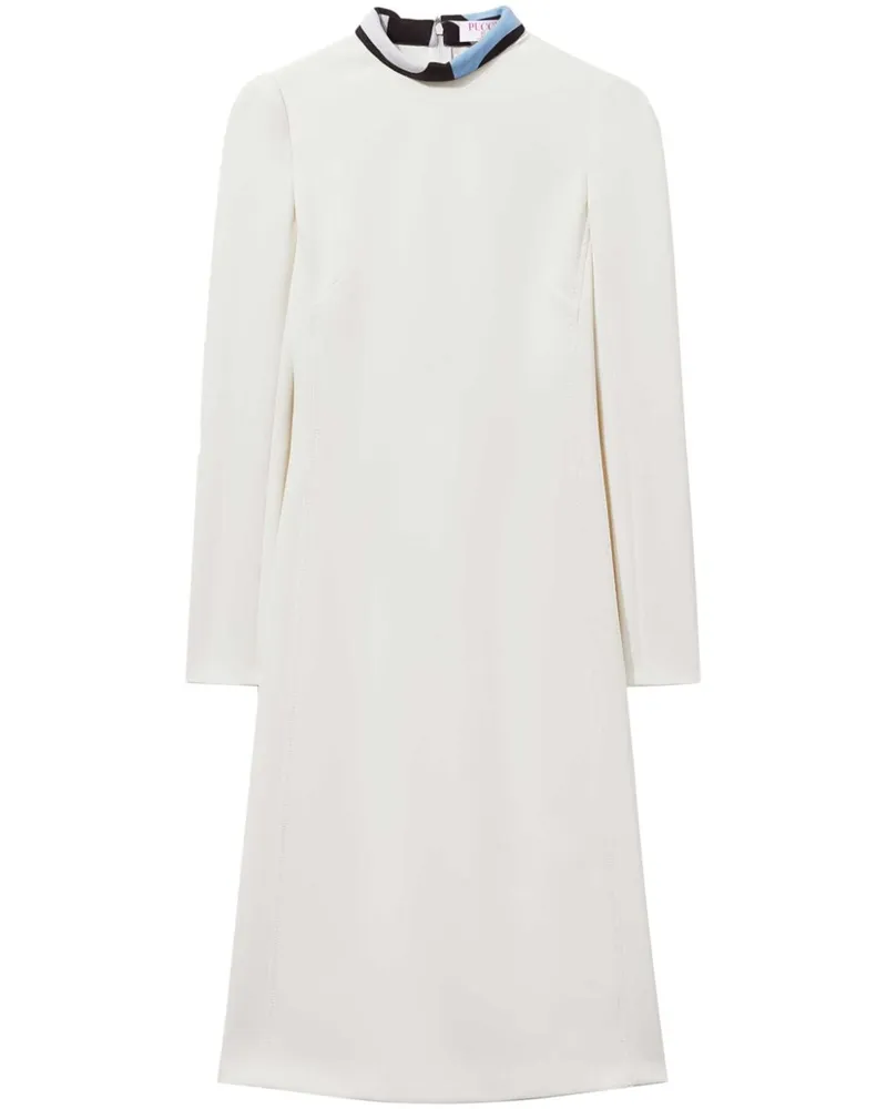 Emilio Pucci Minikleid mit Kontrastkragen - Weiß Weiß