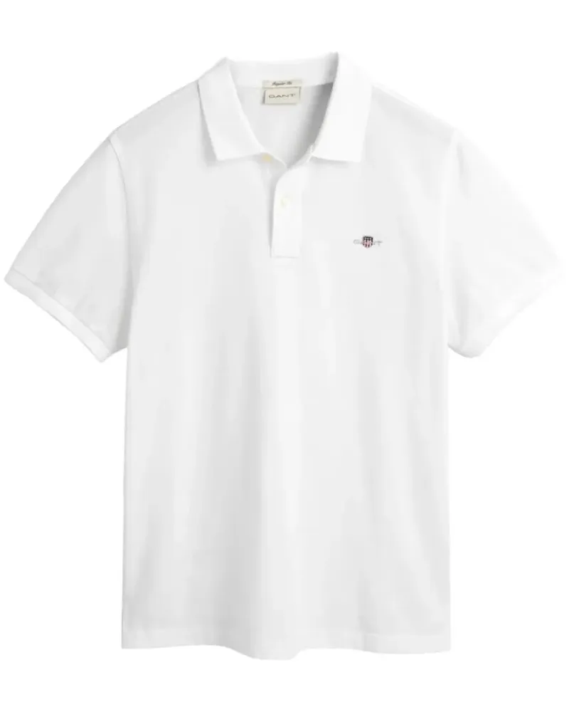 Gant Poloshirt mit Logo-Stickerei - Weiß Weiß