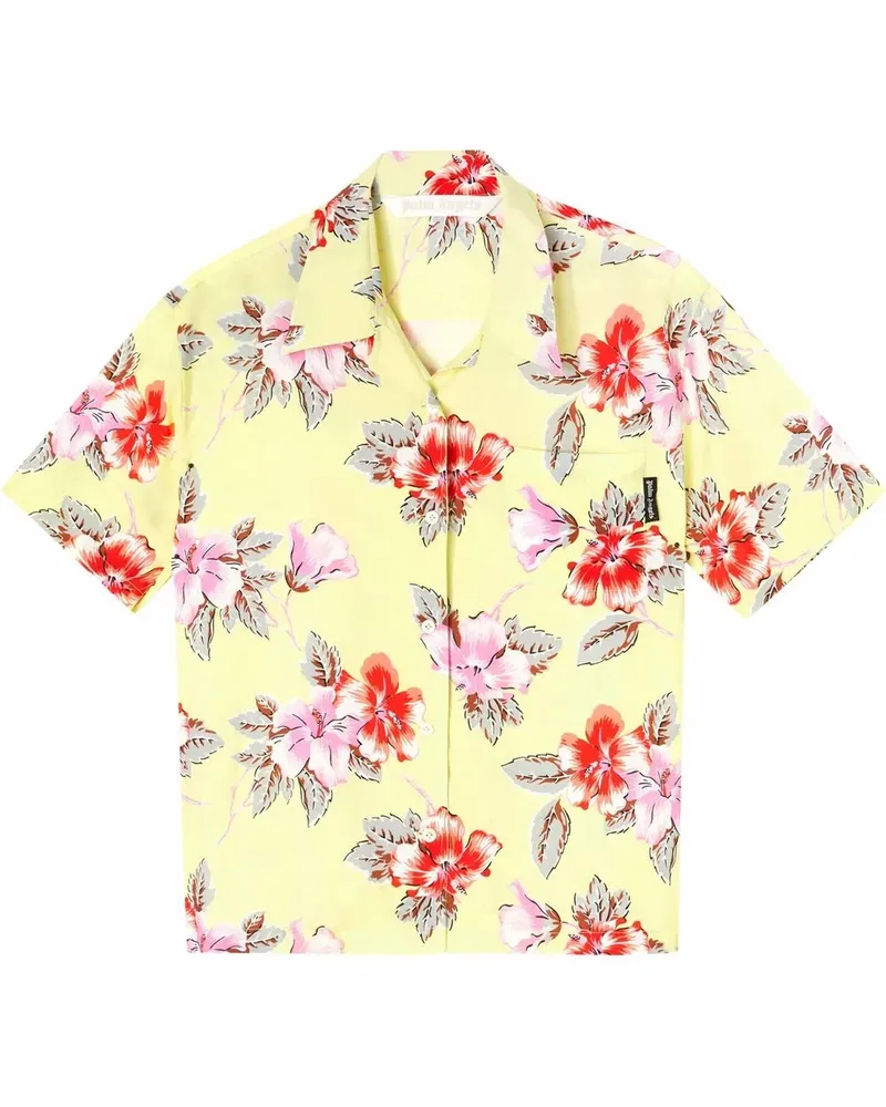 Palm Angels Hemd mit Hibiskus-Print - Gelb Gelb
