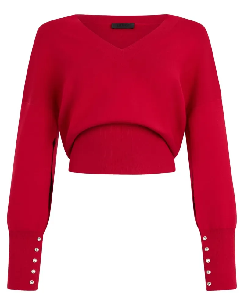 Liu Jo Pullover mit V-Ausschnitt - Rot Rot