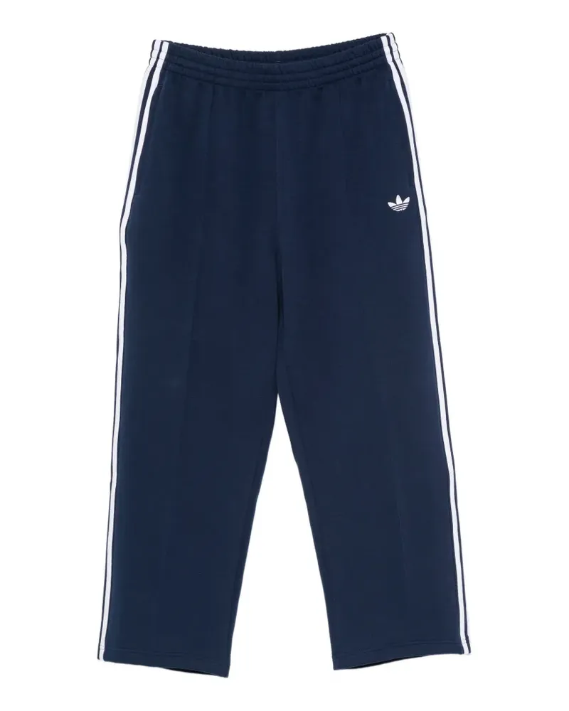 adidas logo-embroidered side-stripe track pants - Blau Blau