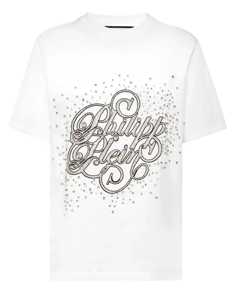 Philipp Plein T-Shirt mit Kristallen - Weiß Weiß