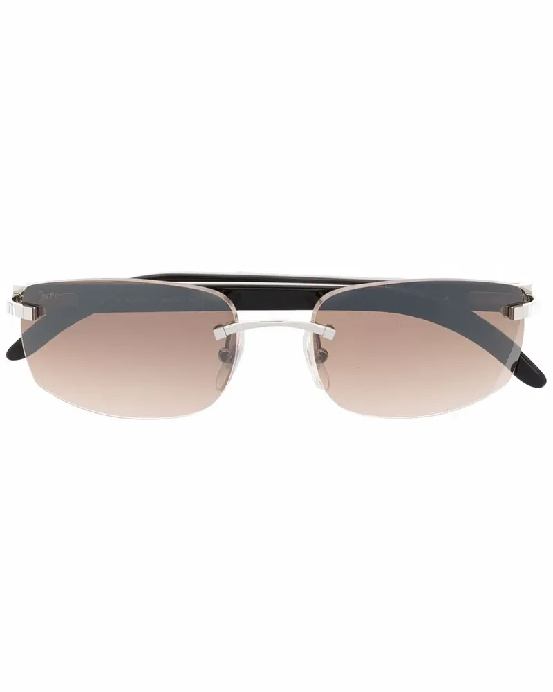 Cartier Brille mit eckigem Gestell - Weiß Weiß