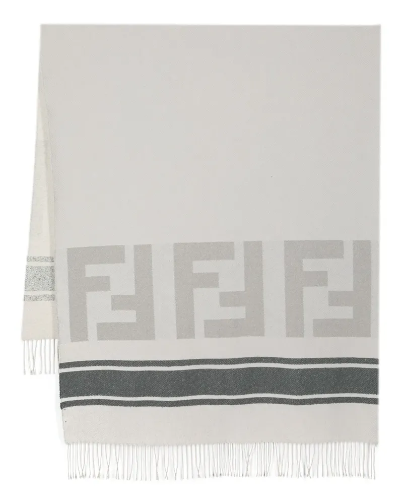 Fendi Badetuch mit Monogramm-Print - Grau Grau