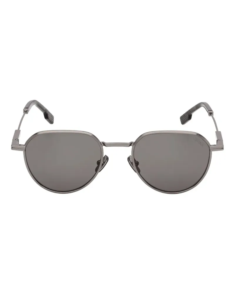 Ermenegildo Zegna geometric-frame sunglasses - Grau Grau