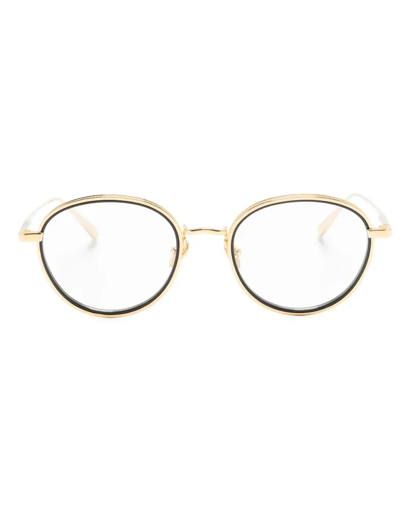 Linda Farrow Moss Brille mit rundem Gestell - Gold Gold