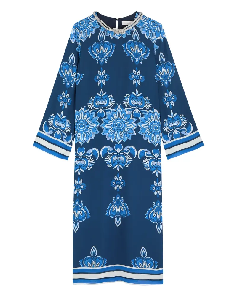 Borgo De Nor embellished floral midi dress - Blau Blau