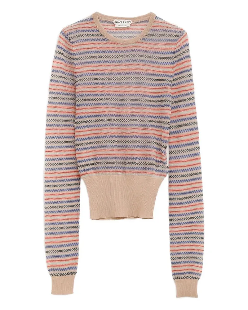 J.W.Anderson striped-pattern sweater - Nude Nude