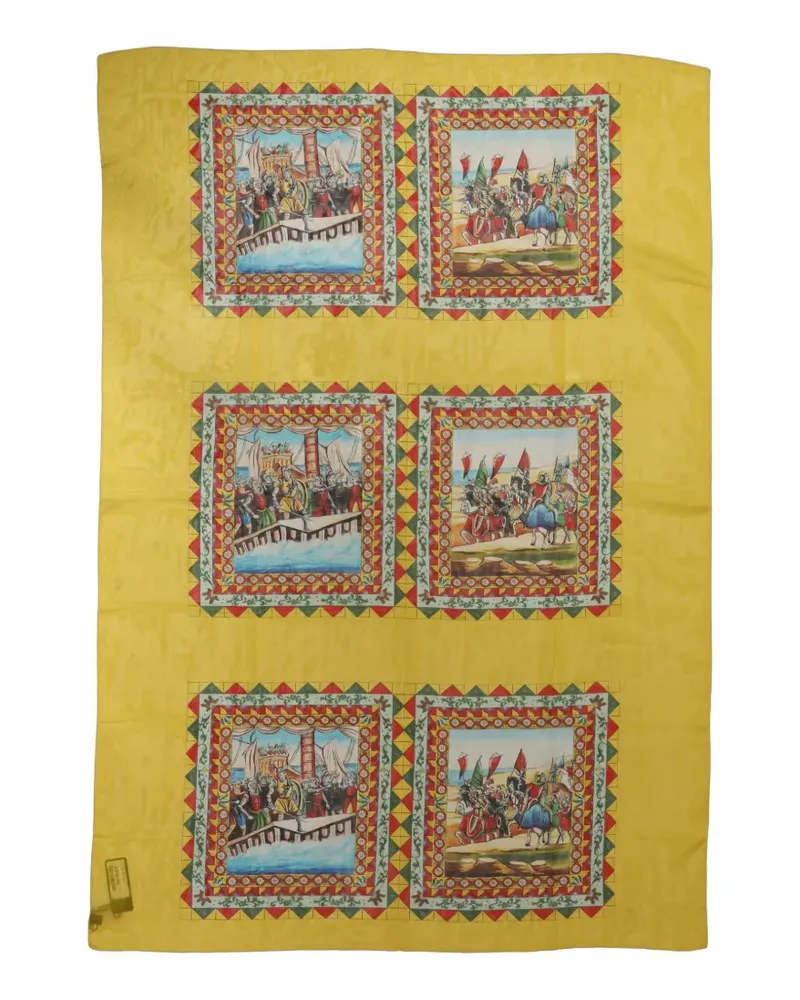 Dolce & Gabbana printed silk scarf - Gelb Gelb