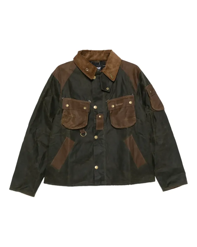 Barbour multi-pocket waxed jacket - Grün Grün