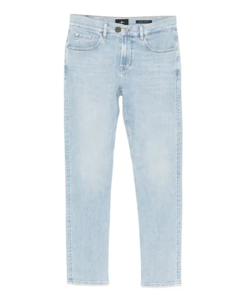 7 for all mankind Slimmy Tapered logo-patch jeans - Blau Blau