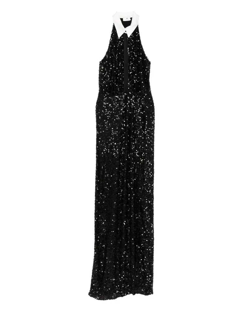 Elisabetta Franchi halterneck sequin dress - Schwarz Schwarz