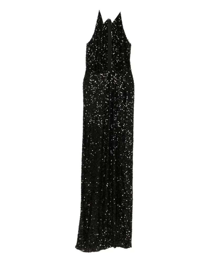 Elisabetta Franchi halterneck sequin dress - Schwarz Schwarz