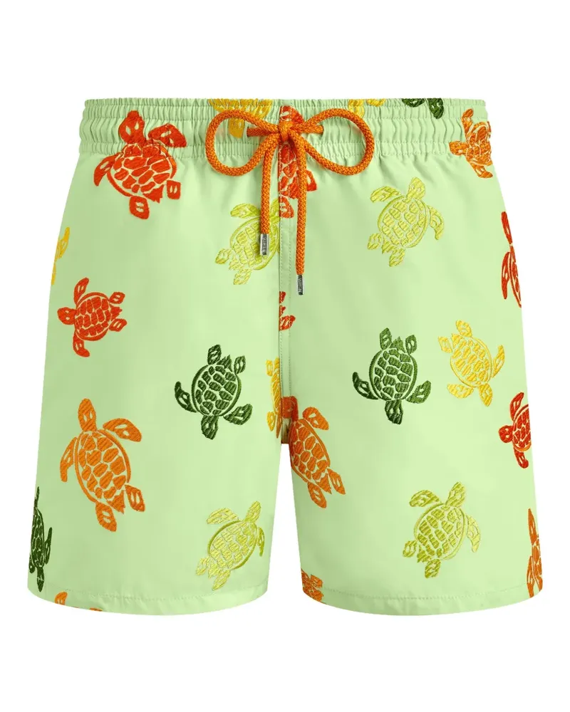Vilebrequin Badeshorts mit Stickerei - Grün Grün