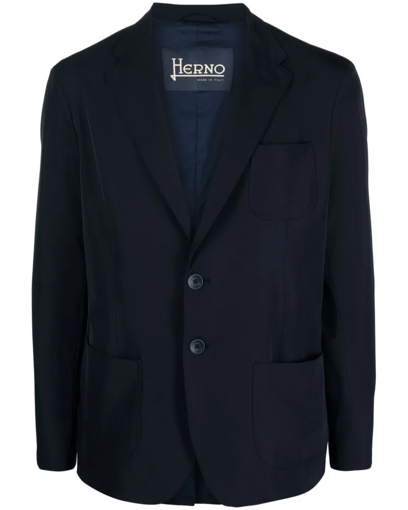 Herno Sakko mit fallendem Revers - Blau Blau