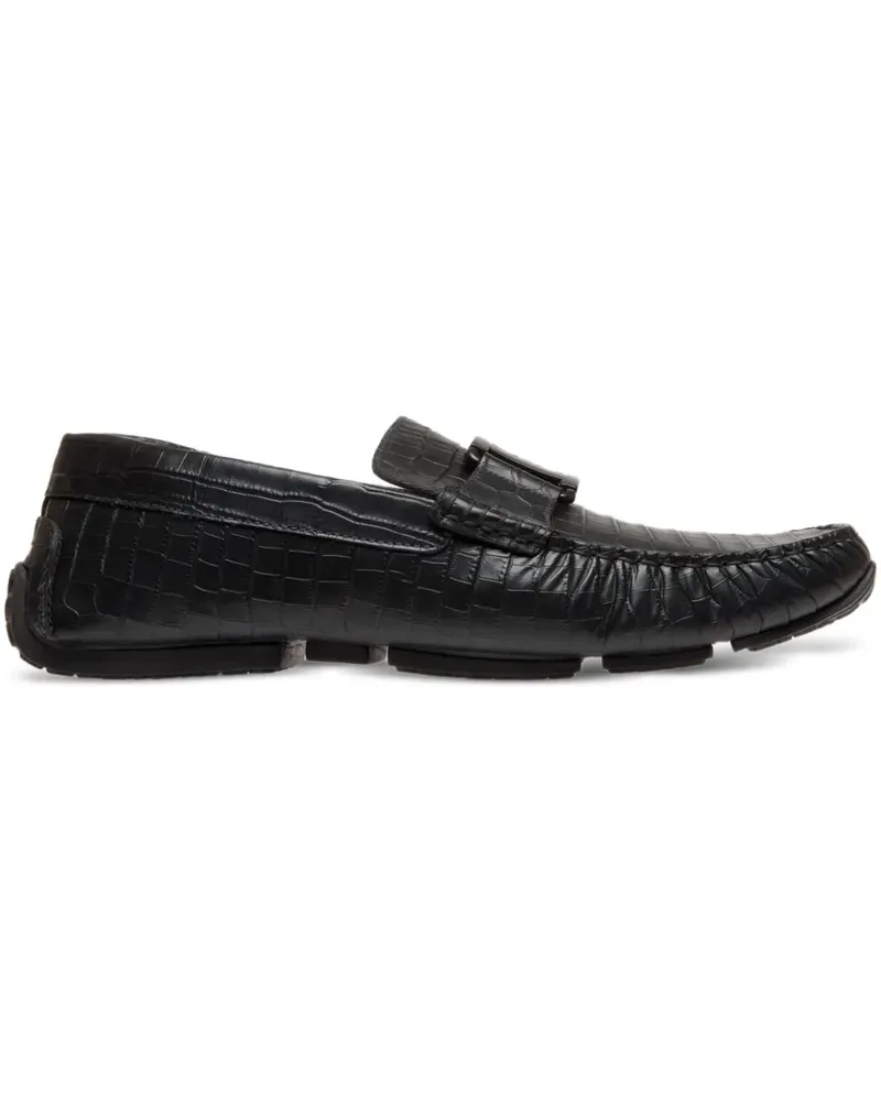 Bally Pilot Driver Loafer mit Prägung - Schwarz Schwarz