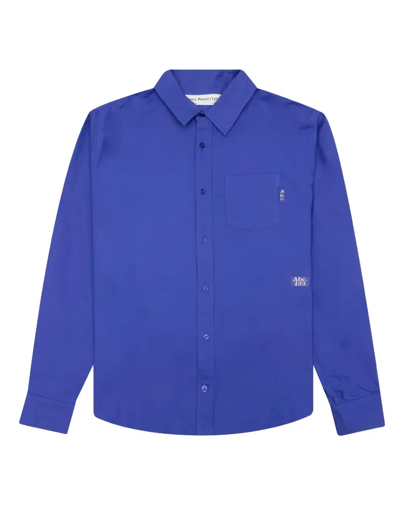 Abc. Oxford-Hemd mit Logo-Stickerei - Blau Blau