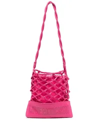 Moschino Schultertasche mit Logo Rosa