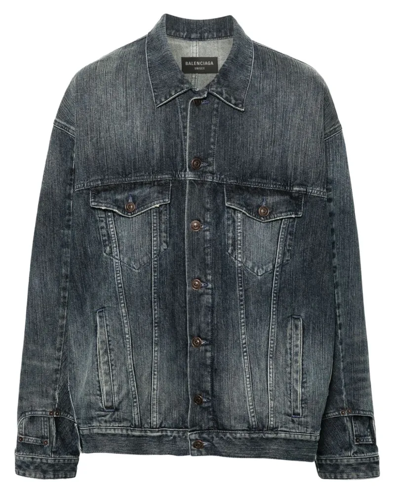 Balenciaga Deconstructed Jeansjacke - Blau Blau