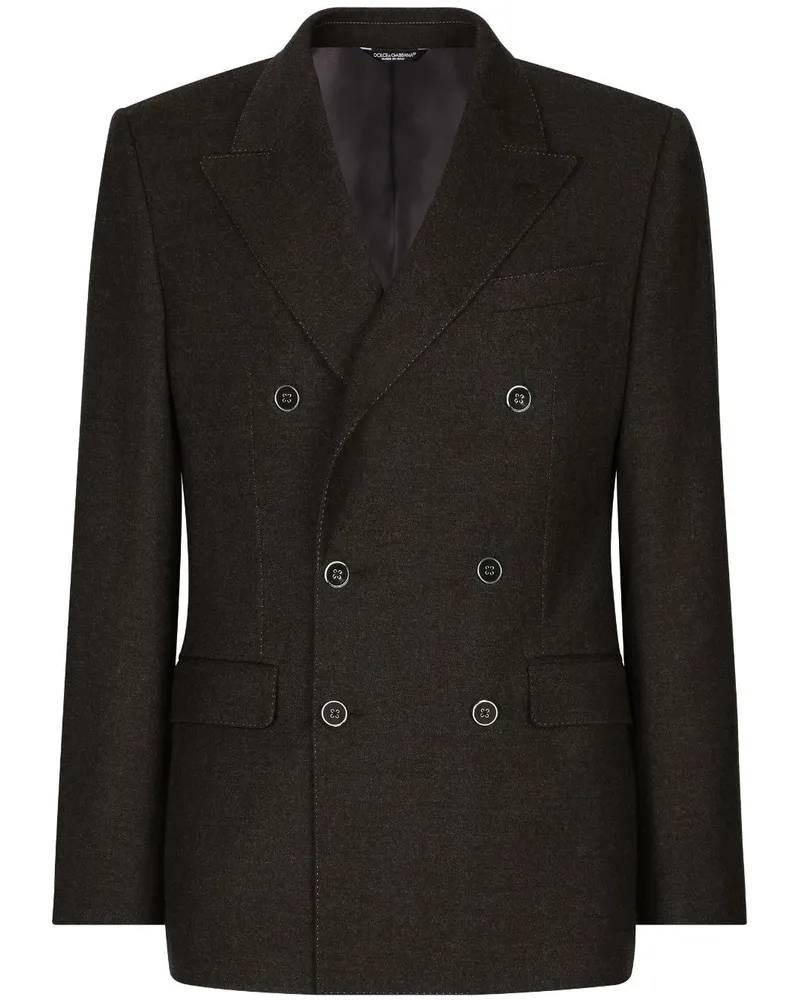 Dolce & Gabbana Doppelreihiger Sicilia-Fit-Anzug - Grau Grau