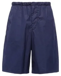 Prada Bermudas mit Triangel-Logo Blau