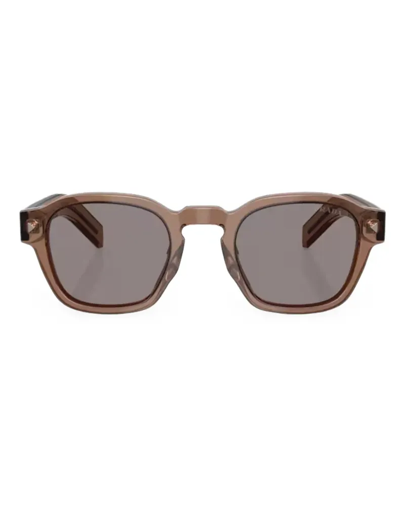 Prada Sonnenbrille mit eckigem Gestell - Braun Braun