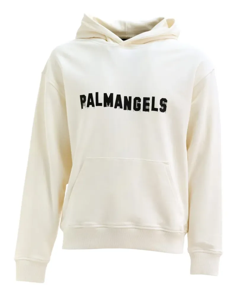 Palm Angels logo-print hoodie - Nude Nude