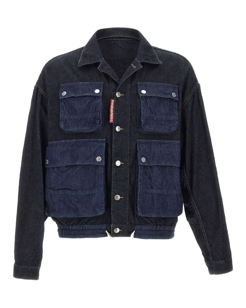 Dsquared2 cargo-design buttoned denim jacket - Blau Blau