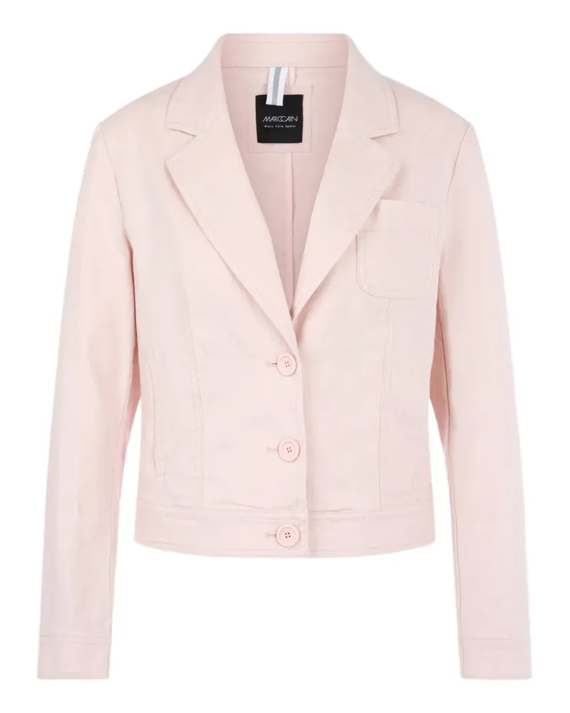 Marc Cain notched-lapel button-fastening denim jacket - Rosa Rosa