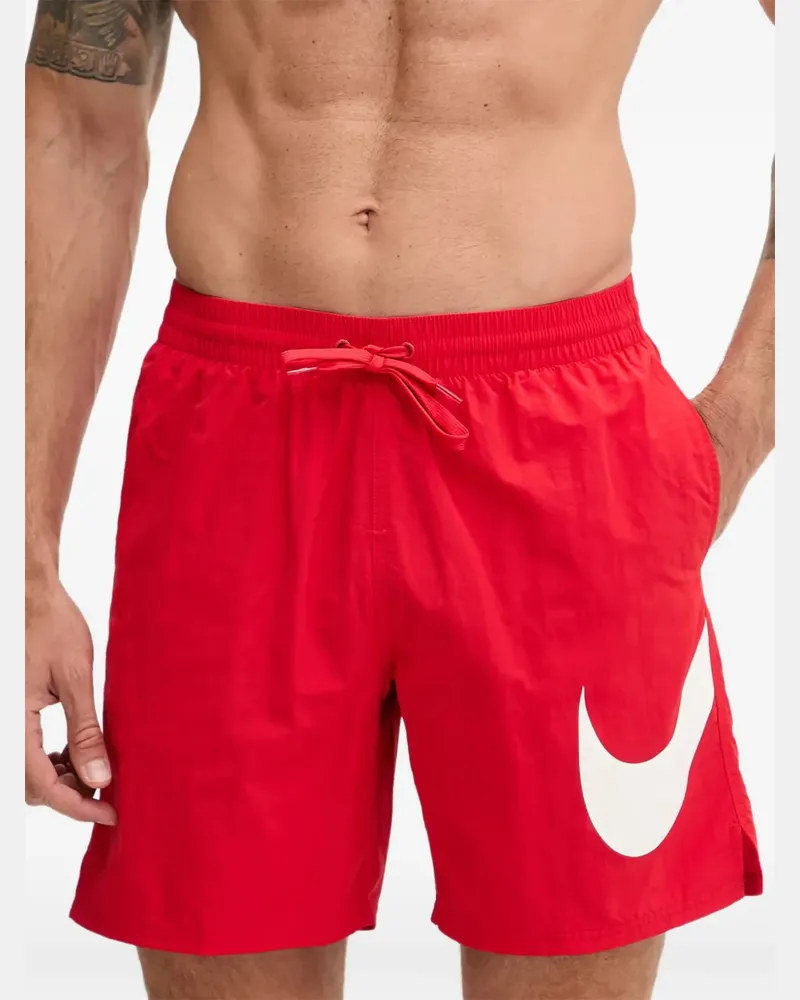 Nike Swoosh-print swim shorts - Rot Rot